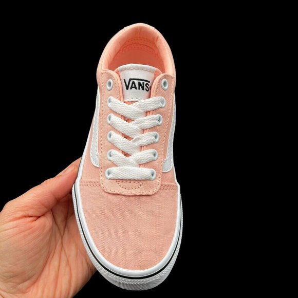 Vans Ward Little Girls Canva Skateboard Sneaker Size 12 Low Top Lace Up Shoes - Picture 5 of 16
